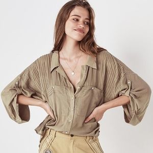 New spell designs linda shirt blouse khaki XXL tan